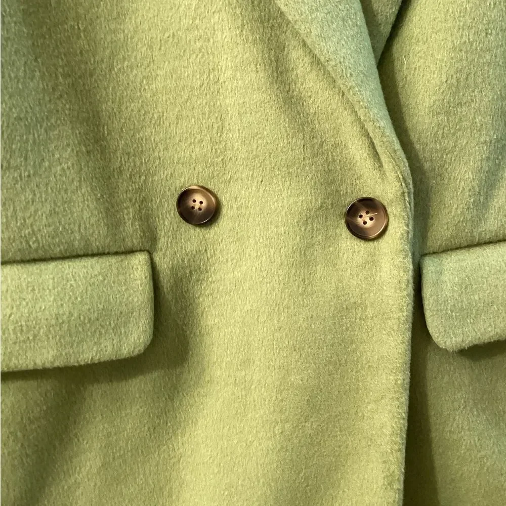 Free People Mari Solid Blazer Peacoat Double Breasted Textured‎ Oversized Coat